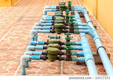 Rusted Water Valves and Old Water meters System 14317351