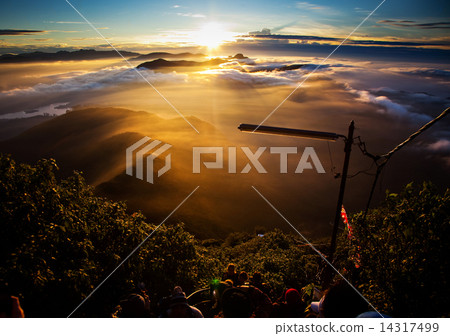 Amazing sunrise seen from Sri Pada 14317499