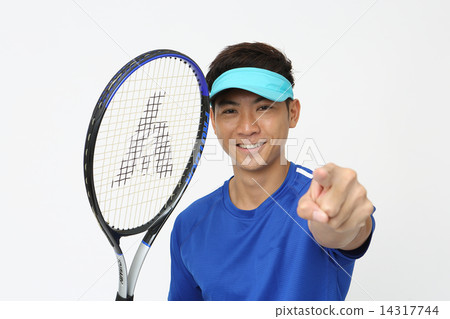 打網球的亞裔人 打網球的亞裔人 14317744