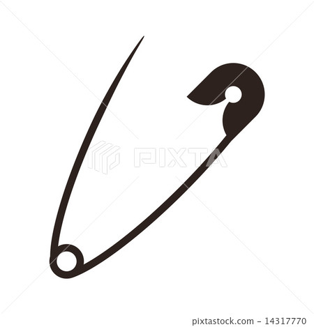 Open safety pin - Stock Illustration [14317770] - PIXTA