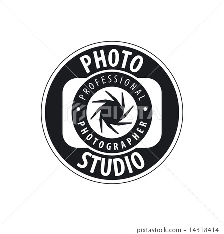 Round vector logo for studio photography 14318414