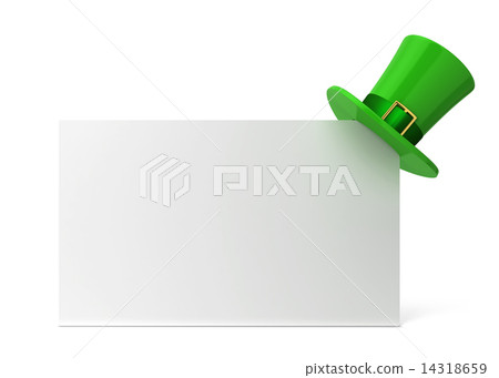 Saint Patrick's hat on a card 14318659