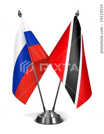 Russia, Trinidad and Tobago - Miniature Flags. 14319554