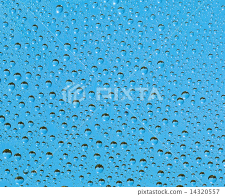 Natural blue background - drop of rain 14320557