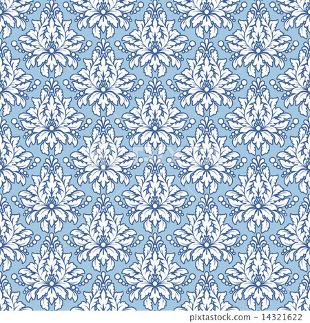 Damascus pattern. Seamless vintage background. Vector 14321622