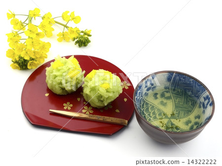 Rape blossoms Japanese sweets Rape blossoms Japanese sweets 14322222
