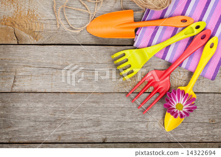 Garden tools with flower 14322694