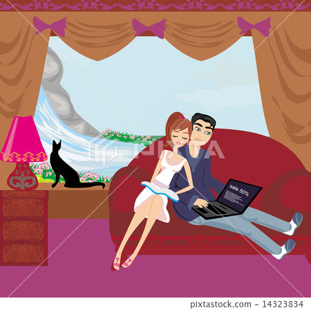 couple relaxing at home couple relaxing at home 14323834
