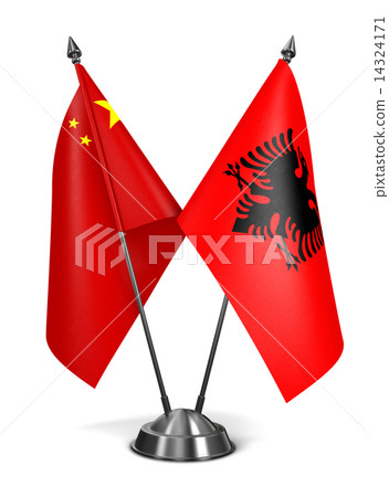 China and Albania - Miniature Flags. China and Albania - Miniature Flags. 14324171