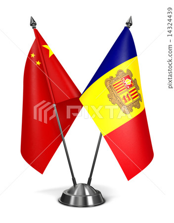 China and Andorra - Miniature Flags. 14324439