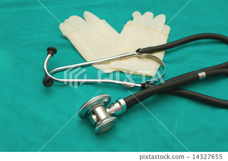 Stethoscope and gloves for examination Stethoscope and gloves for examination 14327655