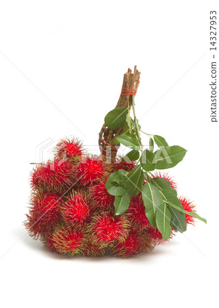 asian fruit , Fresh rambutan with leaf asian fruit , Fresh rambutan with leaf 14327953