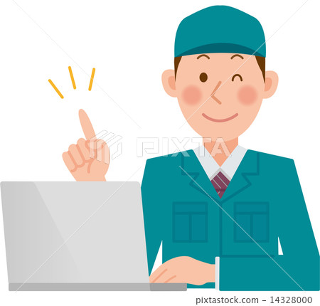 Worker Personal computer pointing 14328000