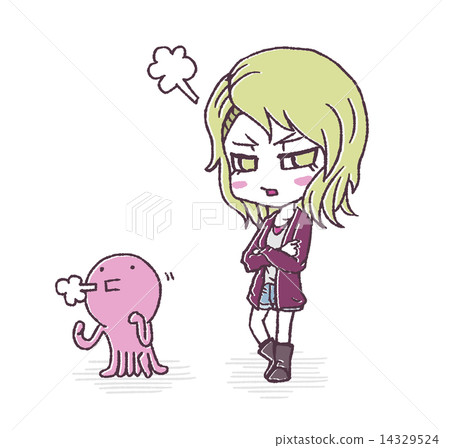 生氣的女孩和章魚 生氣的女孩和章魚 14329524