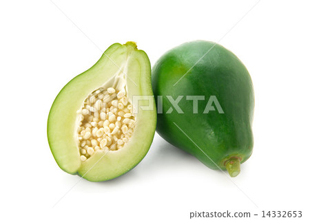 Cut blue papaya Cut blue papaya 14332653