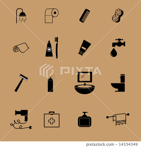 Bathroom equipment flat icon - Stock Illustration [14334349] - PIXTA