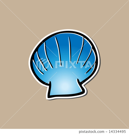Shell sticker drawing cartoon 14334495