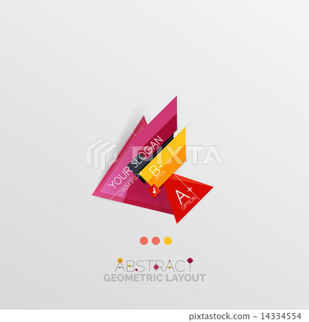 Modern abstract geometric info banner 14334554