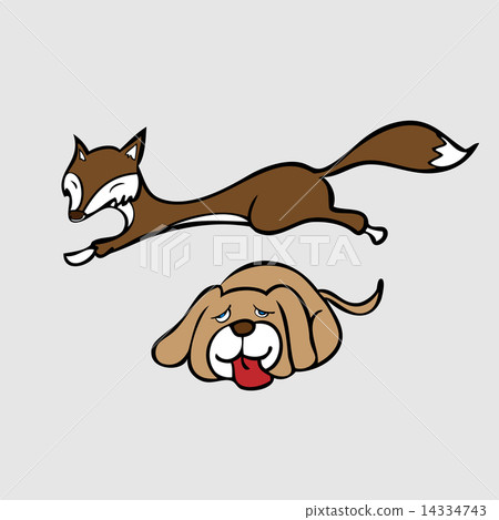 The Quick Brown Fox Jump Over Lazy Dog Stock Illustration 14334743 Pixta