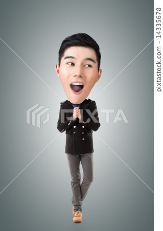 Funny Asian big head man 14335678