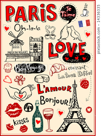 Paris love doodles 14336335