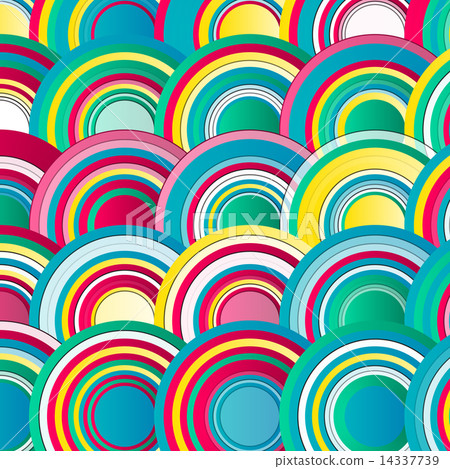 Vector Abstract Drawn Colorful Circles Background. - Stock Illustration ...