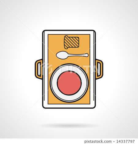 Food tray flat vector icon 14337797