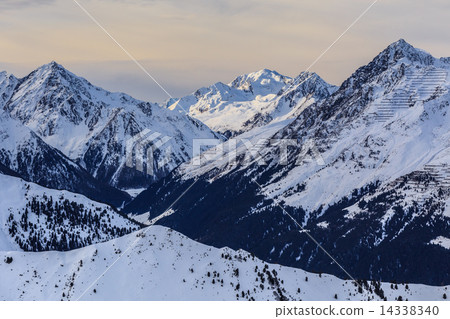 winter mountain landscape in Austria winter mountain landscape in Austria 14338340