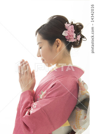 Worship kimono figure woman Worship kimono figure woman 14342016