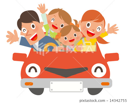 4 people in front of the car 14342755