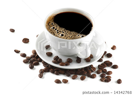Coffee cup and beans Coffee cup and beans 14342768