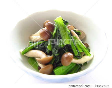 Delicious sauce of Komatsuna and Shimeji 14342896