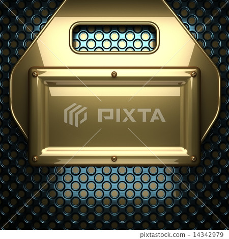 blue metal background with yellow element blue metal background with yellow element 14342979