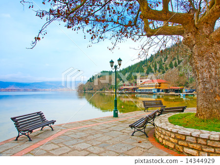 The lake Orestiada of Kastoria in Greece 14344929