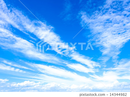 Blue sky with some white clouds 14344982
