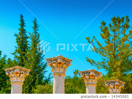 columns at Asclepium in Kos island in Greece columns at Asclepium in Kos island in Greece 14345081