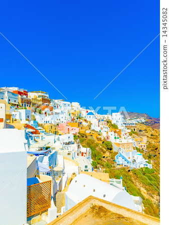 View of Oia village in Santorini island in Greece View of Oia village in Santorini island in Greece 14345082