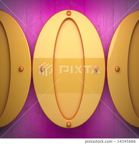 yellow metal and pink wood background 14345666