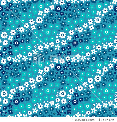Seamless pattern with cute flowers. - Stock Illustration [14346426] - PIXTA