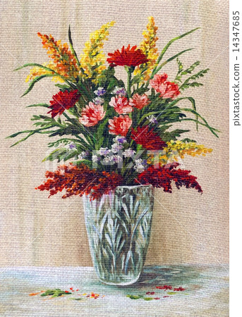 Painting Flowers in a Crystal Vase Painting Flowers in a Crystal Vase 14347685