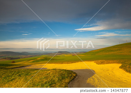 On a empty golf course 14347877