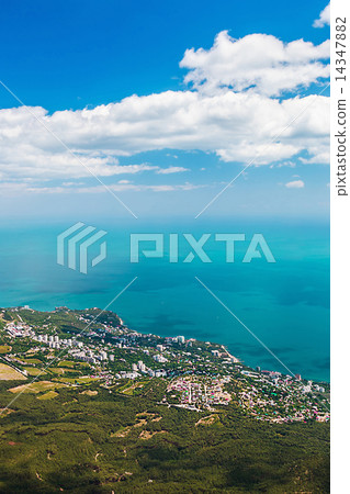 view from the mountain Ai-Petri in the Big Yalta and the Black S 14347882