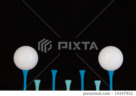 Golf balls and wooden tees Golf balls and wooden tees 14347932