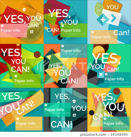 Set of flat design square banners Set of flat design square banners 14348495