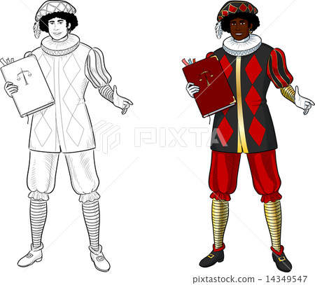 Zwarte Piet with book 14349547