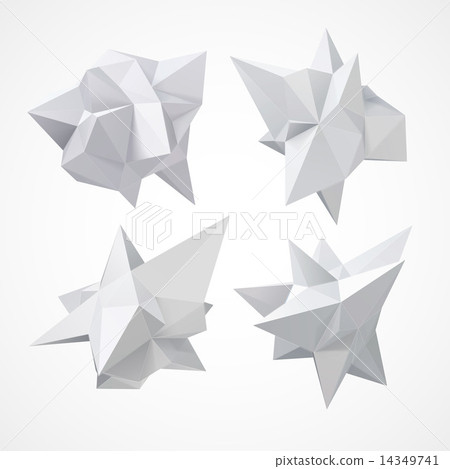 Low polygon geometry shape. Vector illustration 14349741