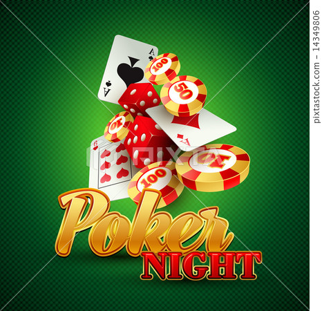 Casino background with cards, chips, craps. Vector illustration Casino background with cards, chips, craps. Vector illustration 14349806