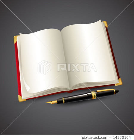 Notebook and pen. Vector illustration Notebook and pen. Vector illustration 14350104