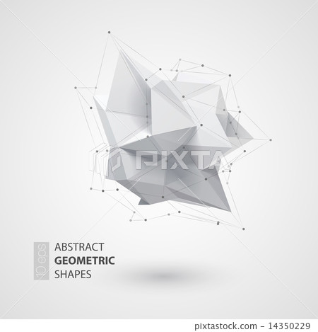 Low polygon geometry shape. Vector illustration 14350229