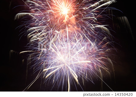 Red colorful fireworks 14350420